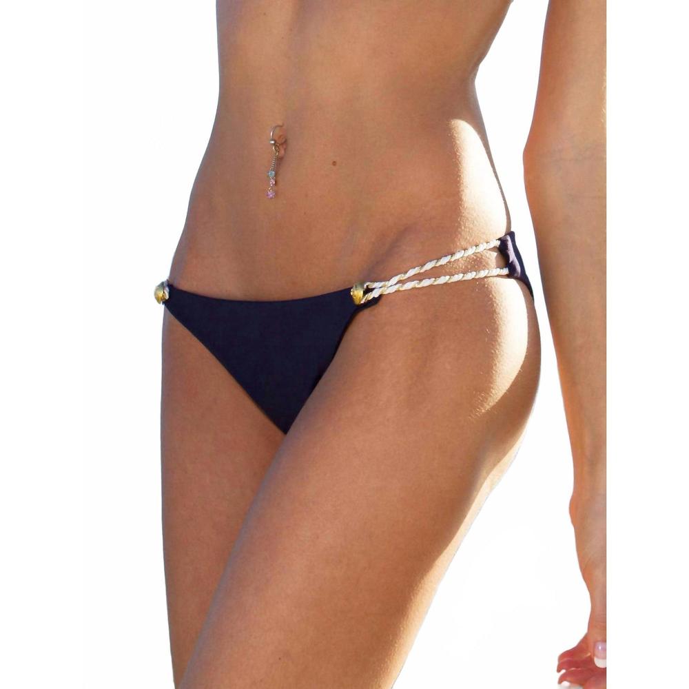 NEW ULA SWIMWEAR captain bikini bottom in navy